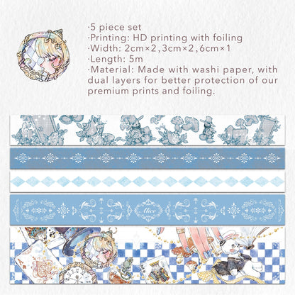 【The Washi Tape Shop】Alice im Wunderland 5er Set
